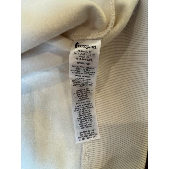 Cotopaxi Hoodie Womens Medium Beige Do Good Organic Pullover Sweatshirt Cream - Picture 7 of 8